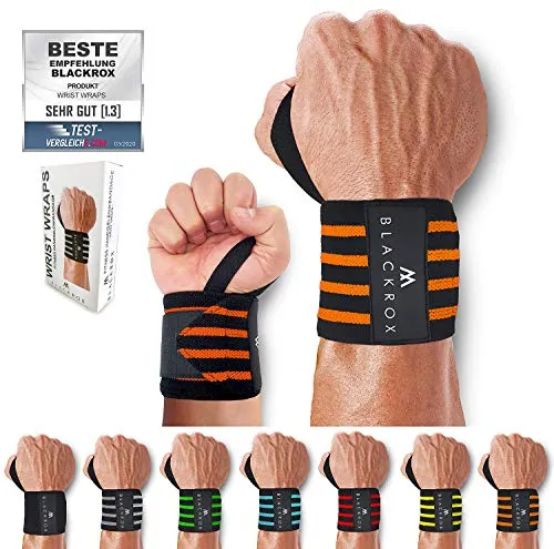 BLACKROX Wrist Wraps Beast Killer - Handgelenkbandage für Sport und Fitness - Handbandagen für Kraftsport, atmungsaktiv und schweißabsorbierend, bieten optimalen Halt und Stabilität für Handgelenke während des Trainings.