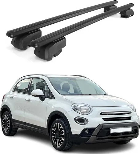 Dachgepäckträger für Fiat 500X, Aluminium, Schwarz, mit ABE