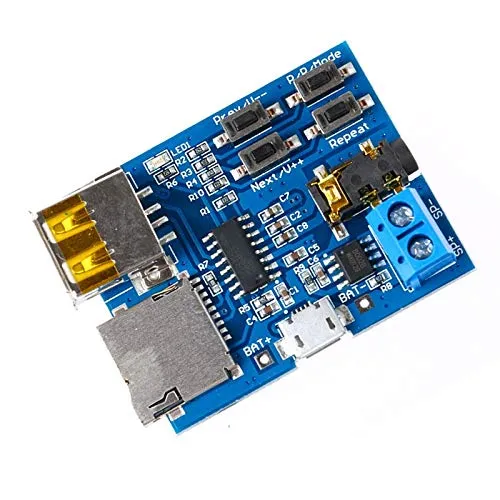 MakerMind MP3 Audio Modul SD-Karte USB Decoder Verstärker Player 5V MicroUSB