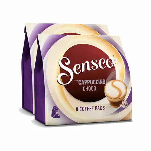 SENSEO KAFFEEPADS Cappuccino Choco, Kaffee mit Schokoladengeschmack, 2x8 PADS
