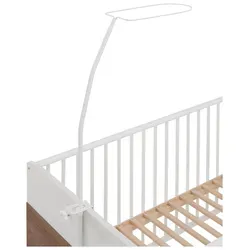 roba® Betthimmel Himmelstange Hochstahlprofil - Universal Himmelhalter für Babybetten, schnell montierbar und variabel einsetzbar dank 2 Metallhalterungen für Ober- und Unterseite des Betthauptes.