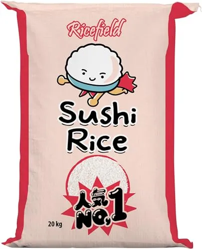 RICEFIELD Sushi Reis, Rundkorn, Japonica - 1 x 20 kg