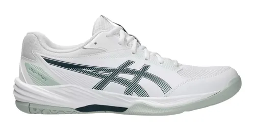 Asics GEL-TASK 4 Hallenschuh für Hallensport - Weiß - Größe 46 EU - Volleyballschuhe mit hervorragender Dämpfungstechnologie (GEL) für optimalen Komfort und Unterstützung. Ideal für Badminton, Handball, Squash und Volleyball.