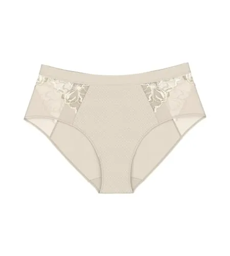 Triumph Maxislip Wild Azalea mit Floraler Spitze - Hochgeschnittener Maxi Slip mit eleganter Satin-Einfassung und elastischem Sitz. Hergestellt aus recycelten Materialien für ein umweltbewusstes Tragegefühl.