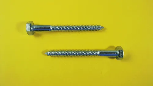 2X M10x100 Sechskant Holzschrauben DIN 571 galv. verzinkt Schlüsselschrauben