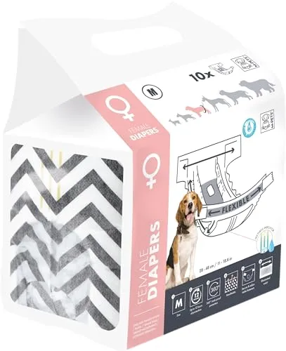 M-PETS Windeln für Hündinnen, M, 10 Stück von M-PETS