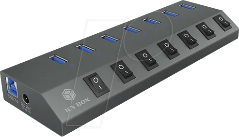 ICY BOX 7 Port USB 3.0 Type-A Hub Ladegerät Aluminium von ICY BOX