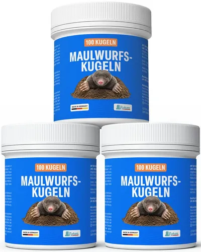 FUTUM Maulwurf-Kugeln 300 Stk. zur Maulwurf-Abwehr von Futum