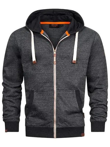 Indicode Sweatjacke INBaustian - Funktionsjacke mit kuscheliger Innenseite, ideal für lässige Styles und Komfort an kühlen Tagen. Hergestellt aus 60% Baumwolle für ein angenehmes Tragegefühl.