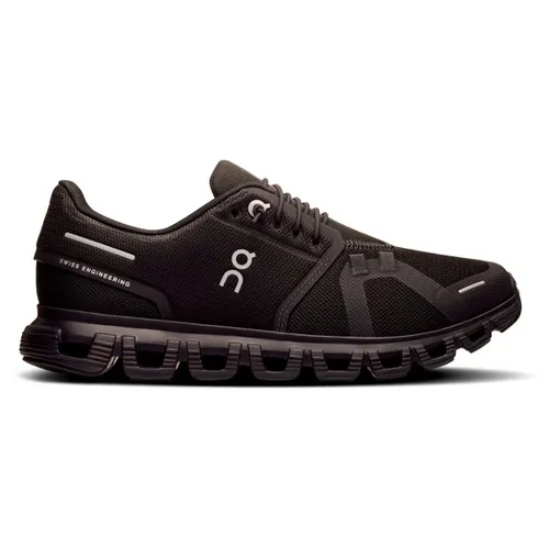 On Cloud 6 Damen Sneaker - Schwarz, Größe 39 - Laufschuhe aus leichtem, atmungsaktivem Mesh mit antimikrobiellen Eigenschaften für ein frisches Tragegefühl; ideal für sportliche Aktivitäten und den Alltag.