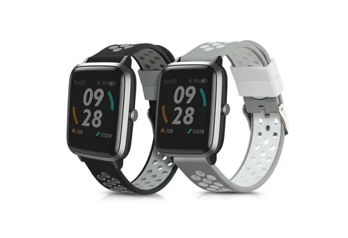 kwmobile 2x Sportarmband für Willful Fitnesstracker / Smartwatch Smartwatch, 2-tlg., Armband TPU Silikon Set Fitnesstracker