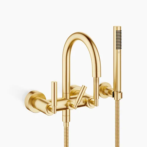 Dornbracht TARA Wannenbatterie mit Schlauchbrausegarnitur in gold von Dornbracht