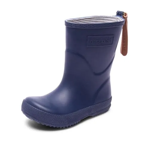 Bisgaard Unisex Kinder Rubber Boot Basic Gummistiefel, Navy, 35 EU - Hochwertige Gummistiefel aus wasserdichtem Naturkautschuk mit atmungsaktivem Baumwollfutter für optimalen Komfort. Ideal für nasse Tage und mit Wachstumsreserve von 1 cm.