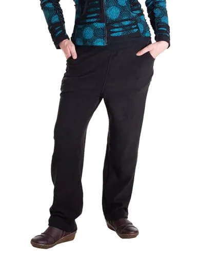 Vishes - Alternative Bekleidung - Warme Damen Hose Winterhose Haremshose ECO Fleecehose Thermohose schwarz 46