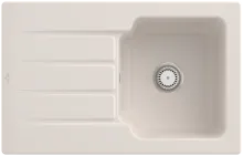 Villeroy & Boch Architectura 45 Crema Keramikspüle - Elegante Keramikspüle in glänzendem Crema, passend für Unterschränke ab 45 cm, mit praktischer Handbetätigung und großzügigen Maßen von 80 x 51 cm.