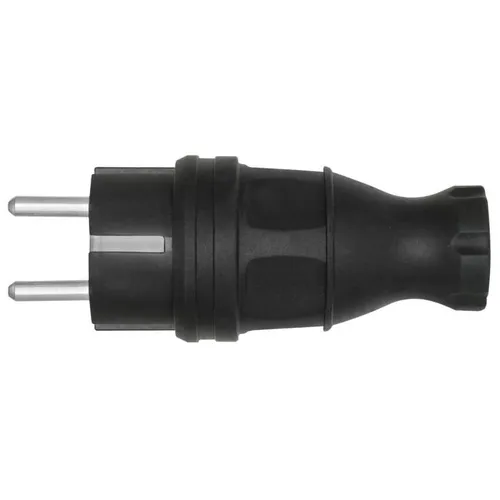 Produktbild Schuko Gummistecker Elastomer Stecker, schwarz für  H07RN-F bis 2,5²
