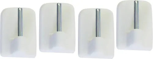 Gardinia Klebehaken weiß, 4 Stück