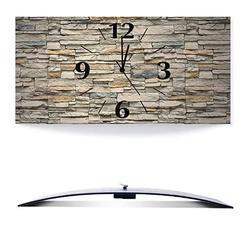 ARTLAND Wanduhr ohne Tickgeräusche - Moderne Alu Funkuhr 50x25 cm - Wohnaccessoires mit geräuschlosem Uhrwerk, ideal für jedes Zimmer. Made in Germany, bietet stilvolle Wanddekoration ohne störende Geräusche.