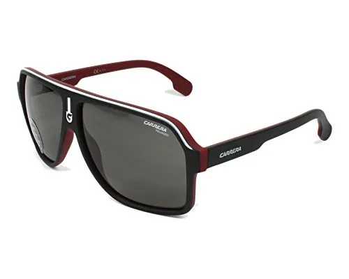 Carrera Unisex-Erwachsene 1001/S M9 Blx 62 Sonnenbrille, Schwarz (Matt Black Crystal Red/Grey)