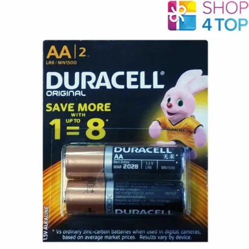 Duracell Duralock Aa Lr6 Alkali-Batterien Packung Original 1.5V Mignon NEU 2