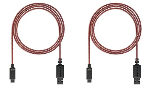 Lioncast USB-C Ladekabel für Nintendo Switch, Charging Cable 2er Set, gleichzeitiges Aufladen und Spielen an der Nintendo Switch-Docking-Station mit USB-C-Stecker möglich - 3m Länge - 2 Stück