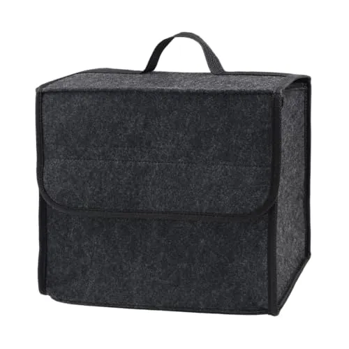 Auto Kofferraum Organizer Klein,30x17x29cm faltbarer Aufbewahrungsbox | Organizer mit Deckel platzsparende Taschen aus 2 mm Filz, für Werkzeug Autopflege Einkäufe