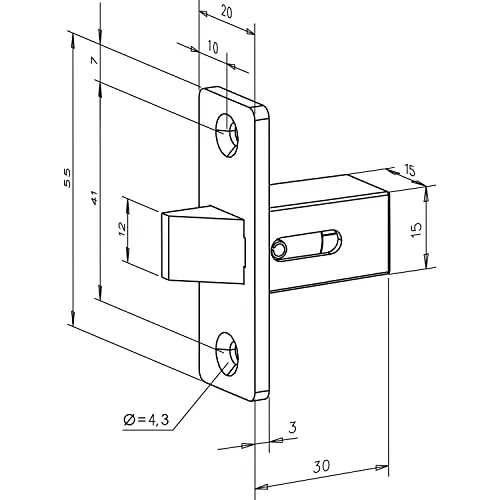 Assa Abloy effeff Einsteck-Fall 802----------00 - Türöffner Einsteck-Fall von Assa Abloy effeff, robust und zuverlässig für sichere Türsysteme.