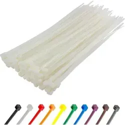 Kabelbinder 100 Stück Transparent 300 mm x 7,6 mm Weiß - Kabelbinder 100 Stück Transparent in Weiß, 300 mm x 7,6 mm, ideal für Heimwerker und Gewerbe. Mit einer Zugfestigkeit von bis zu 54,4 kg sorgen sie für sichere Bündelung und Ordnung – wetterfest und langlebig für Innen- und Außenanwendungen.
