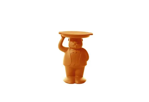 Slide Design Beistelltisch Ambrogio - Beistelltisch in Pumpkin Orange, aus 70% Polyethylene und 30% EcoAllene, ideal für stilvolle Akzente in Ihrem Wohnraum.