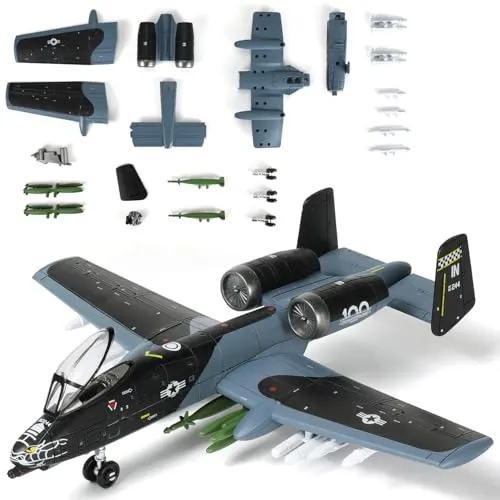 SEBUNAS 1:72 Maßstab A-10 Thunderbolt II Warthog Kit hochdetailliertes Kunststoffbaumodell Genaue Nachbildung mit Lackierschema Sammlerstück Geschenk (43 Teile)