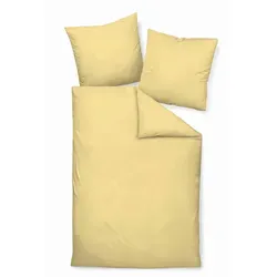 Janine Seersucker Bettwäsche Gelb 155x200 cm in gelb von Janine