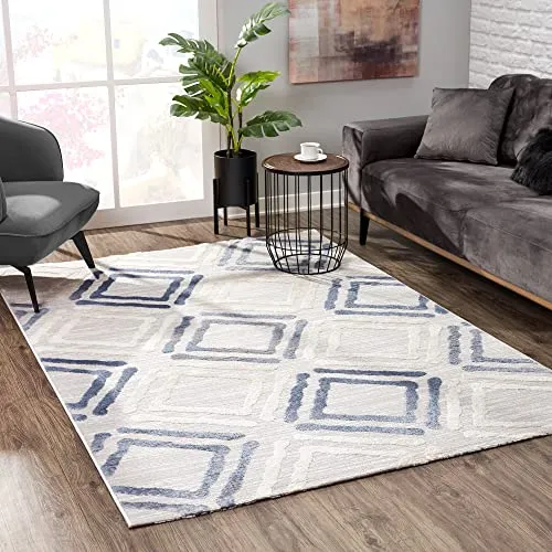 SANAT Evra Wohnzimmerteppich - Modernes Design in Kubisch Grau, 160 x 220 cm - Vielseitiger Kurzflorteppich für Wohnzimmer, Flur, Esszimmer und mehr. Robuste Qualität und pflegeleicht – ideal für Haushalte mit Kindern und Haustieren. Ein elegantes Element für Ihr Zuhause!