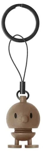 Produktbild Hoptimist Schlüsselanhänger, Glücksbringer & Schlüsselring mit Bumble Silikon, Tolles Geschenk für Frauen, Männer und Kinder, Höhe 3 cm, Choko
