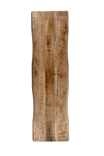 SAM Holzplatte 160x40 cm Tonia, Bretter aus Mangoholz massiv + raue Oberfläche, Baumkanten-Platte für Heimwerker, geeignet für Arbeitsplatten, Tische & Fensterbretter