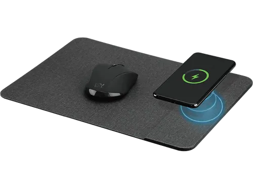 ISY IMP 5000-1 Mauspad mit kabellosem Ladegerät, Grau