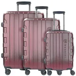 bugatti Galatea 3er-Hartschalen Kofferset (S,M,L) - Rot mit TSA-Zahlenschloss - Koffer-Set mit 3 Größen (S, M, L) aus robustem ABS-Polycarbonat, perfekt organisiert mit geräumigem Hauptfach und 360° drehbaren Rollen für müheloses Reisen.