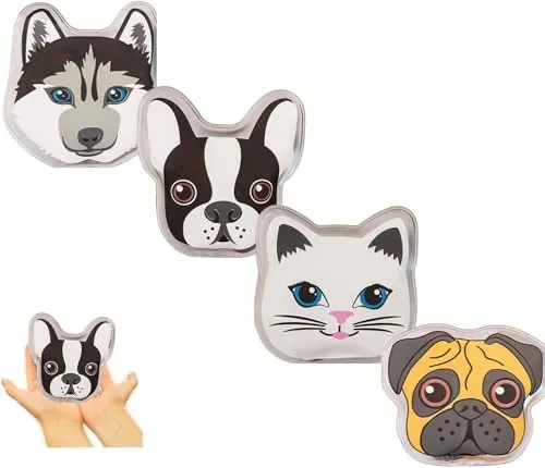 4er Set Taschenwärmer | Tierische Handwärmer