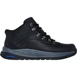 Skechers Herren MEROE Pikeman Stiefelette, Black, 41 EU - Herren-Stiefel mit freihändigen Slip-Ins für einfache Passform und exklusivem Fersenkissen für optimalen Halt. Ideal für Komfort und Stil im Alltag.