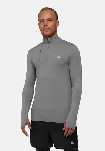DANISH ENDURANCE Langarmshirt Half Zip Herren Sport Funktionsshirt mit Dauemnloch & Reflexion, weich & leicht