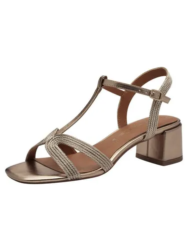 Tamaris Sandalette Damen Vegan Elegant metallic, EU 39 - Wanderschuhe mit TOUCH-IT Funktion für optimalen Tragekomfort und angenehmes Laufgefühl. Die ANTI-Slide und ANTI-Shokk Technologien sorgen für Dämpfung und Stabilität bei jedem Schritt.