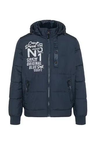CAMP DAVID Steppjacke mit abtrennbarer Kapuze in blau von CAMP DAVID