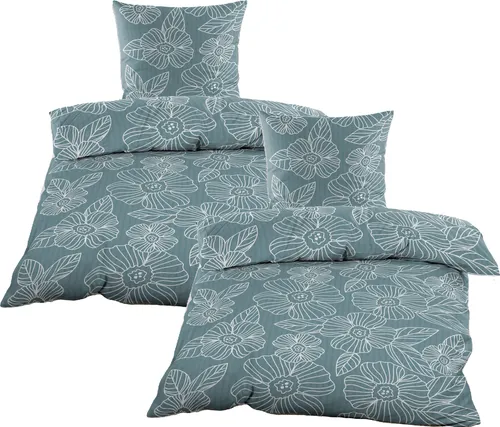 Seersucker Bettwäsche 135x200 4tlg. in grün von CaSa Colori