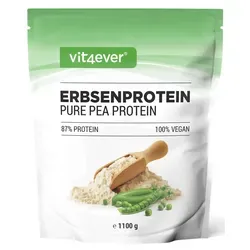 Erbsenprotein Pulver - 1100 g / 1,1 kg - 87% Proteingehalt