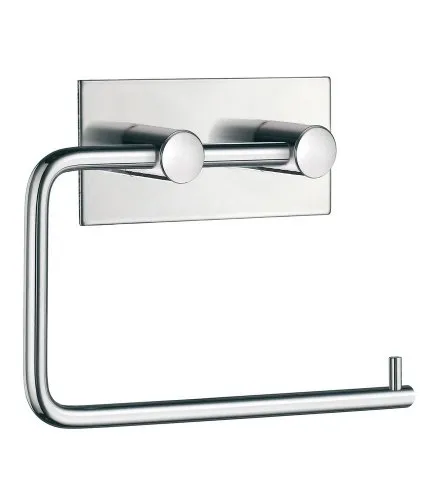 Beslagsboden Toilettenpapierhalter aus poliertem Edelstahl - Silber - Toilettenpapierhalter in elegantem Design, selbstklebend für einfache Montage und aus hochwertigem Edelstahl für Langlebigkeit.