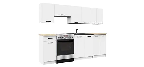 BDW Küche 240cm Küchenzeile Küchenblock