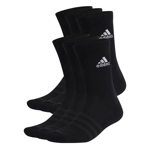 adidas Sportsocken Crew Cushioned Sportswear schwarz - 6 Paar, Größe: 37-39