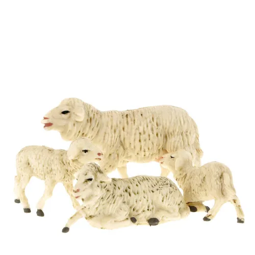 Krippenfiguren Mutter-Schaf Lämmer Marolin Plastik 74276 Kunststofffigur zu 12cm