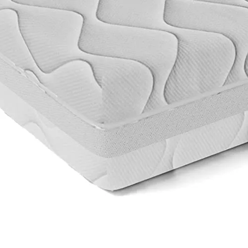 MSS e.K. Premium Matratzenbezug 100 x 200 x 17-19 cm, Matratzenhülle mit Reißverschluss & Wellen-Steppmuster, Matratzenschoner aus weicher Mikrofaser, Matratzenschutz waschmaschinenfest 60°C