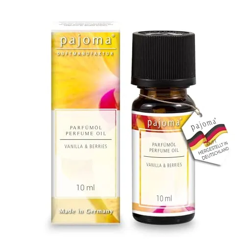 pajoma® Duftöl 10 ml, Vanilla & Berries | feinste Parfümöle für Aromatherapie, Duftlampe, Aroma Diffuser, Massage, Naturkosmetik | Premium Qualität
