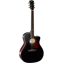 Cort Gold-A8 Black Top - Gitarren der Gold Series mit massiver Sitka-Fichte Decke und Pau Ferro Boden, ausgestattet mit Fishman Sonicore Pickup für herausragenden Klang.